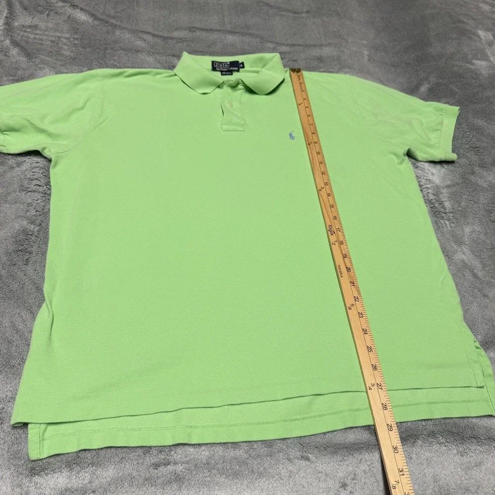 Polo Ralph Lauren Shirt Mens XL bright green Pony Preppy Designer 100% Cotton
